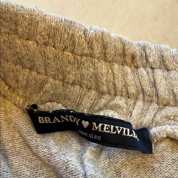 Brandy Melville  Gray Drawstring hip slant pocket Joggers - Picture 3 of 6